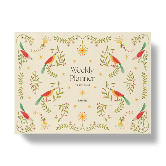 Weekly Undated Desk Planner - Folklore Birds
