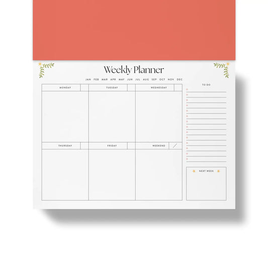 Weekly Undated Desk Planner - Folklore Birds