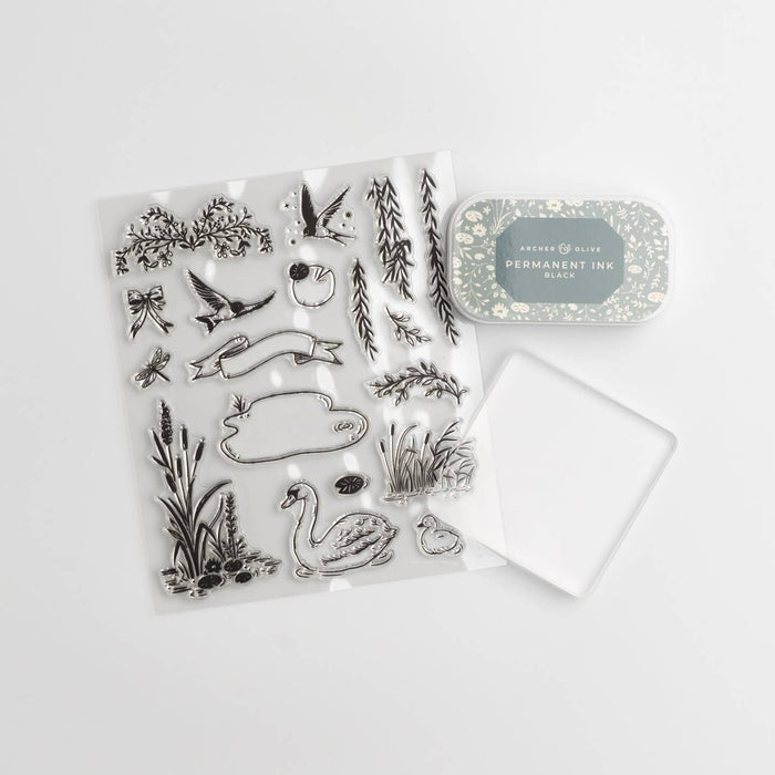 Archer and Olive- Beneath the Willows Stamp Set