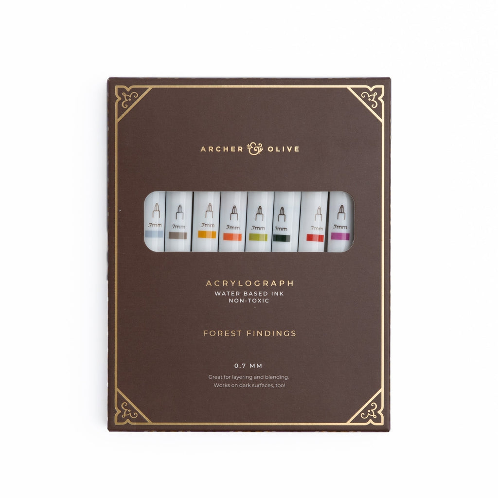 Archer and Olive- Forest Findings Acrylograph Pens