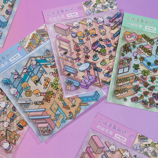 Diorama Stores Sticker Sheets